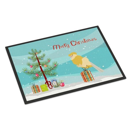 Carolines Treasures 18 x 27 in. French Curly Canary Merry Christmas Indoor or Outdoor Mat CK4479MAT